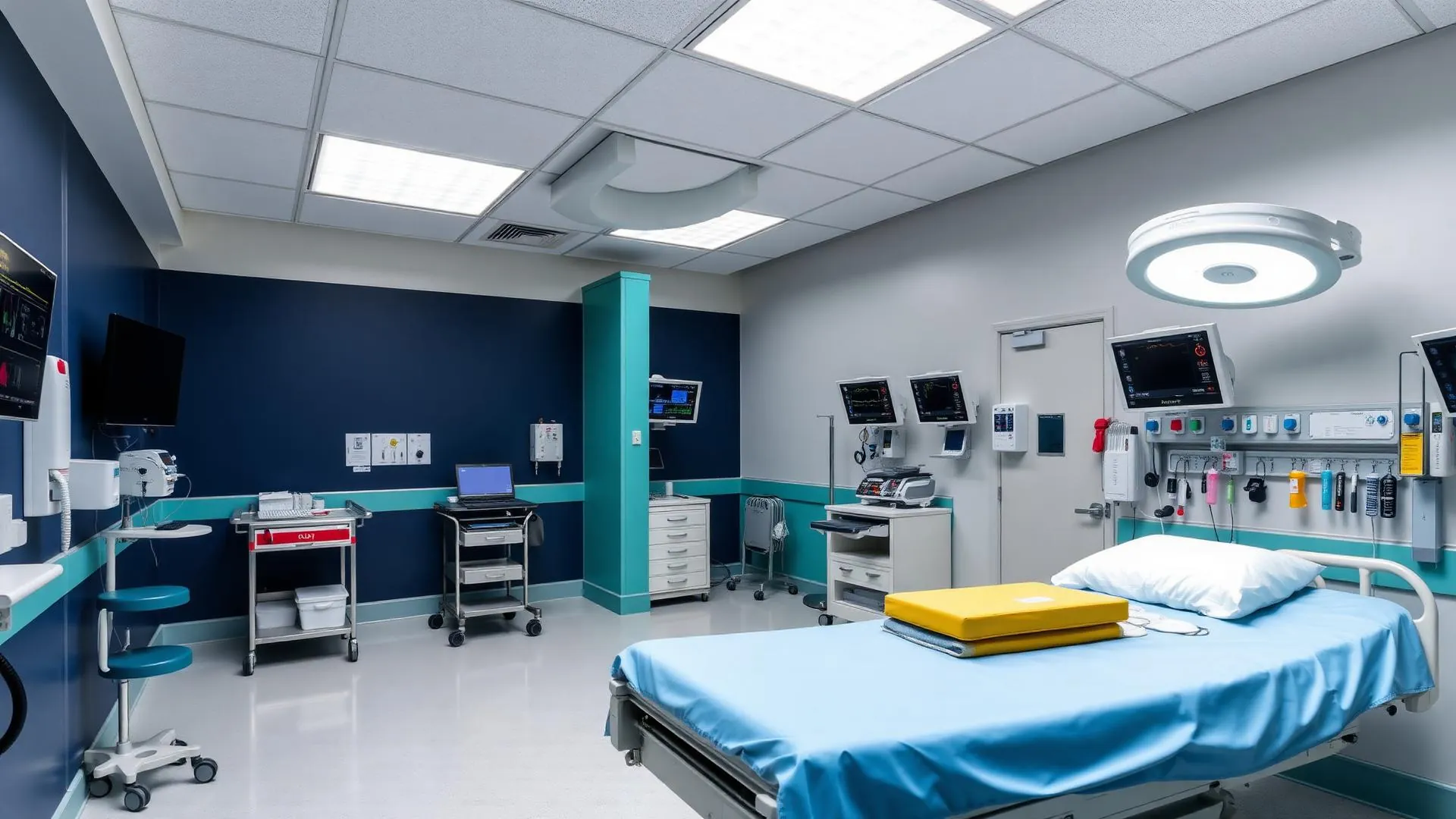 Wide angle view of the West Coast Florida CPR simulation lab